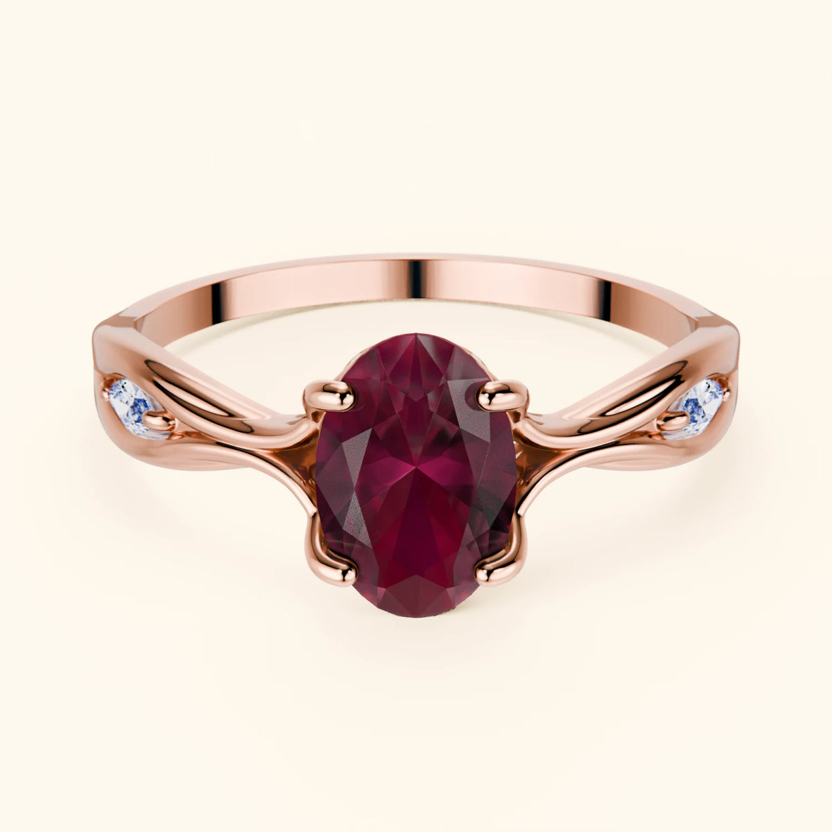 Engagement Ring Diademe - 1.75ct Natural Ruby with Natural Diamond Side Stones