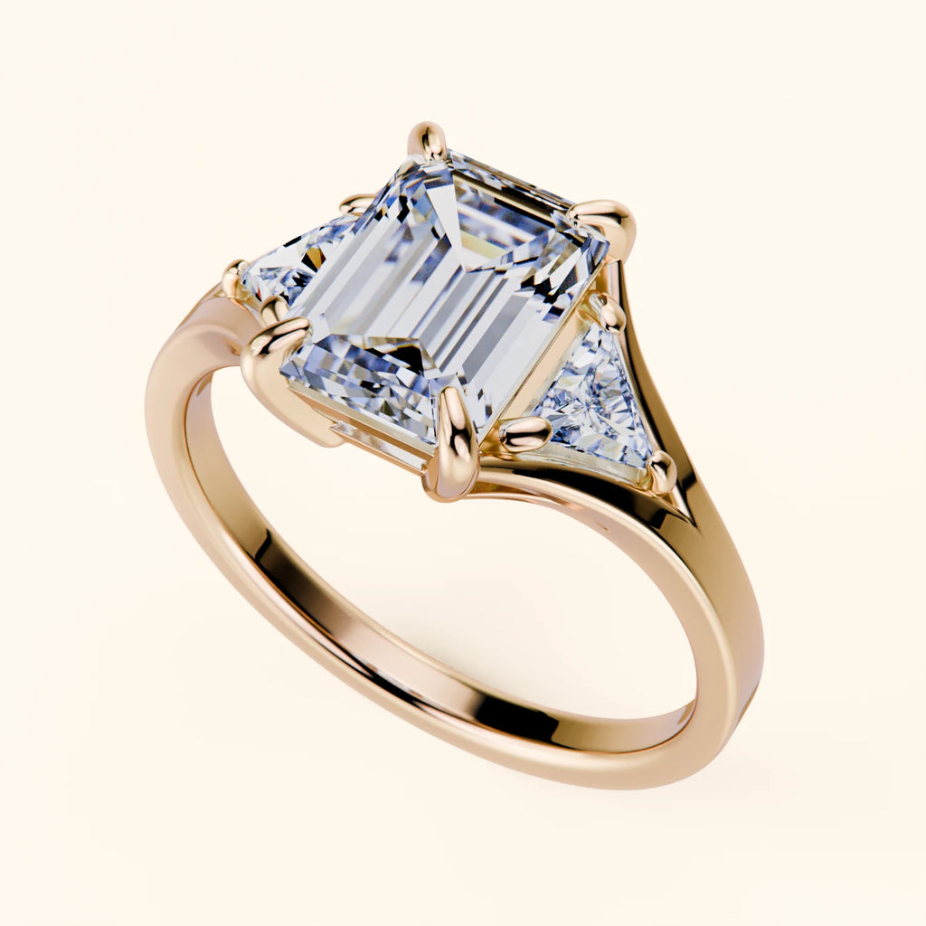 Engagement Ring - Ramzes' Architectural, Side Diamonds